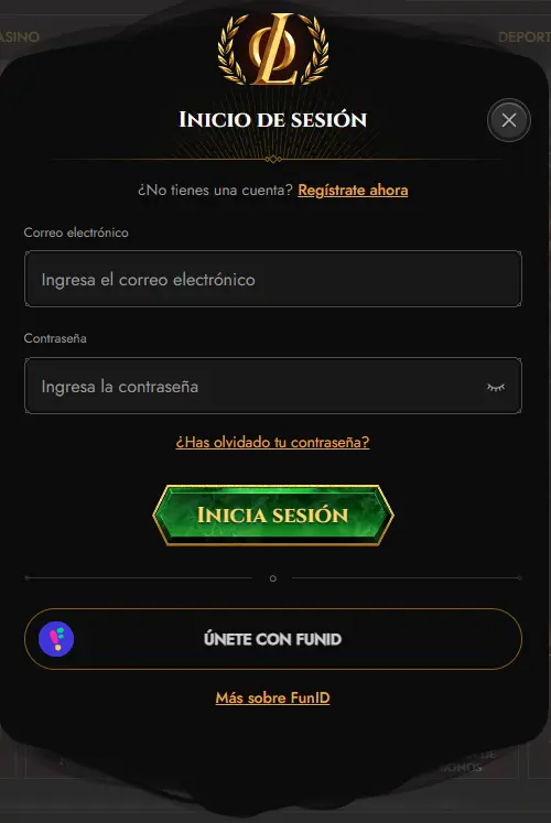 Legiano Casino login